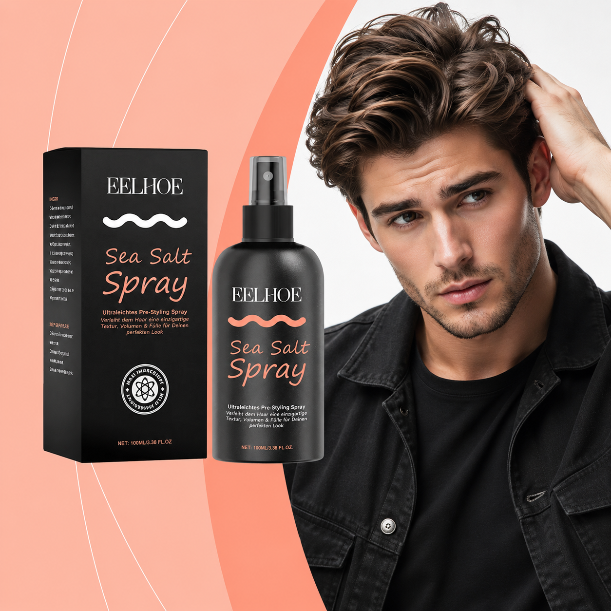 Lasting Sea Salt Hair Styling Spray Matte Hair Clay For Keep Hair Oil Edge Control Fluffy Salon Hairdressing Mud Hair Holding
