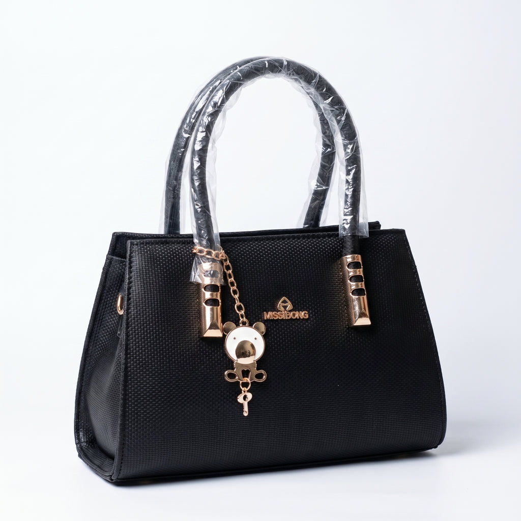 MISS-DONG Noir Elegance Tote Bag – Premium Black Luxury Handbag