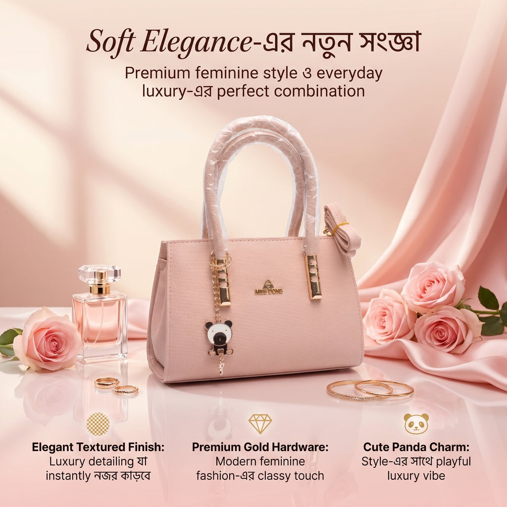 MISS DONG Blush Pink Elegant Tote Bag